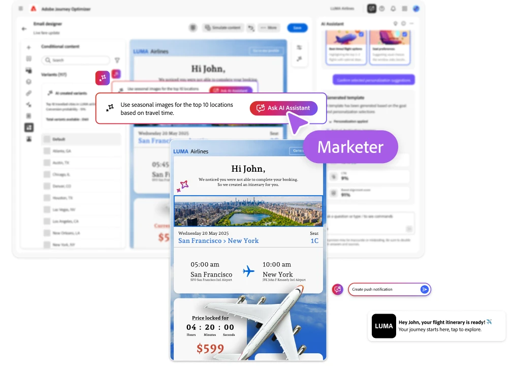 Adobe Journey Optimizer — selecting archetypes for personalization